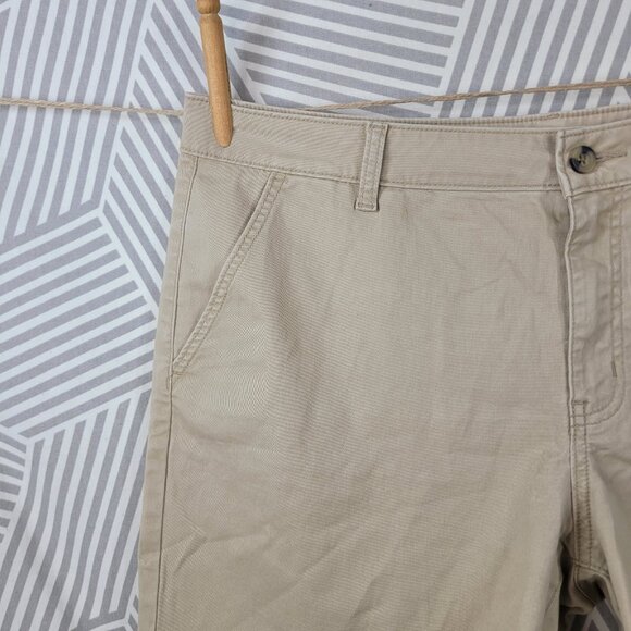 New Ana size 16 Shorts Khaki casual Tan womens Chino Midi Short 7" Inseam - Picture 2 of 6